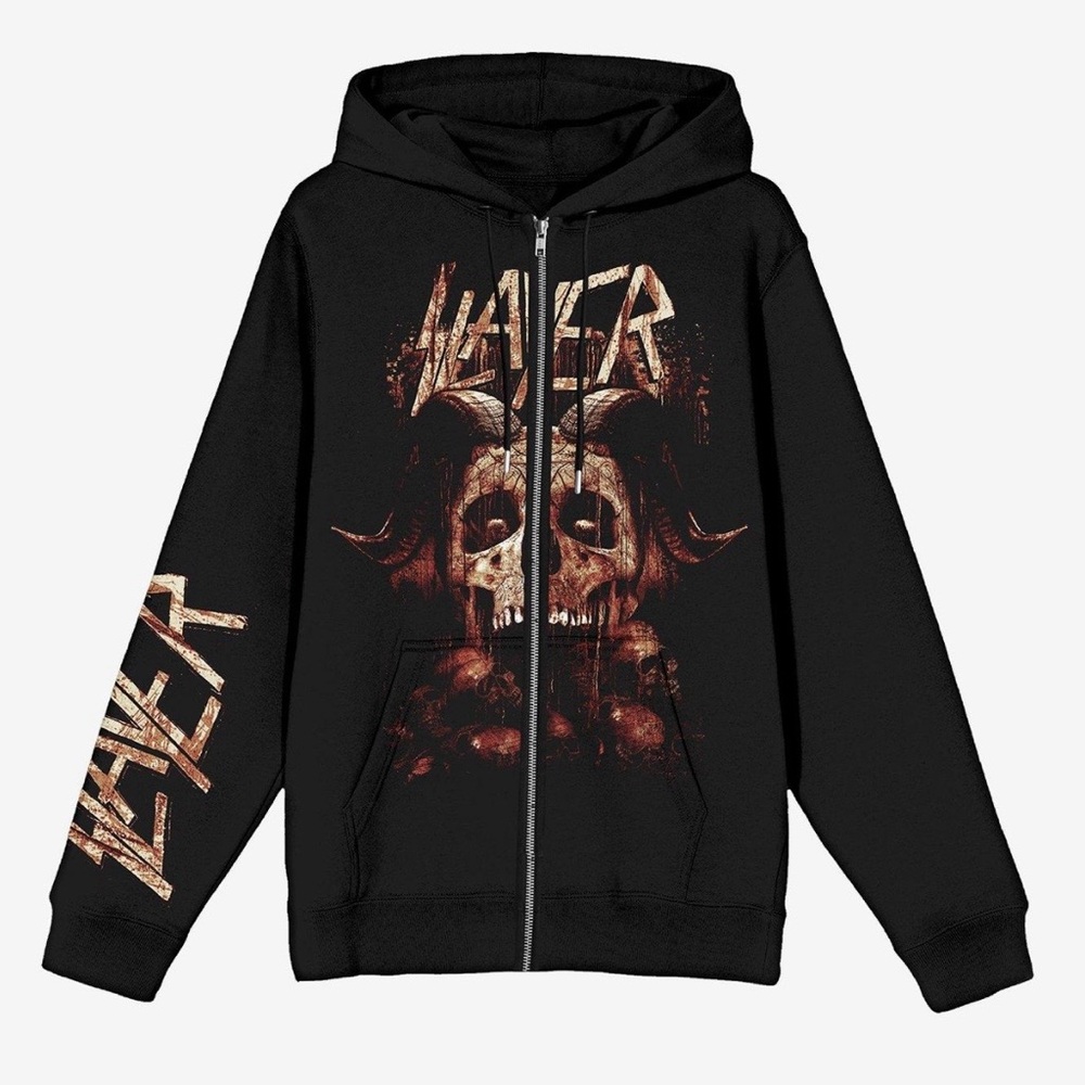 Hot Topic Black Slayer Horned Demon Hoodie